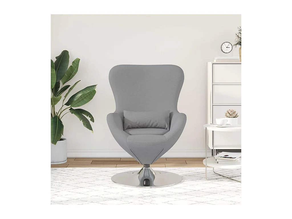 Sillón de relax | Sillón huevo Gris claro 63x73x90 cm tela SHL5945