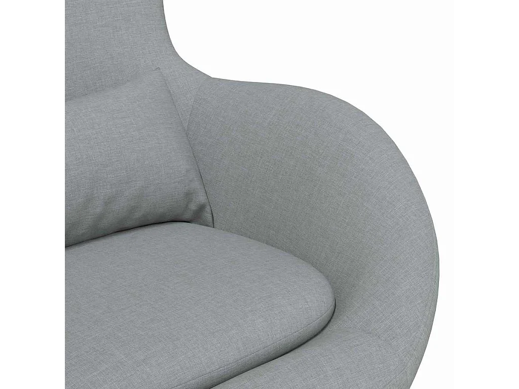Sillón de relax | Sillón huevo Gris claro 63x73x90 cm tela SHL5945