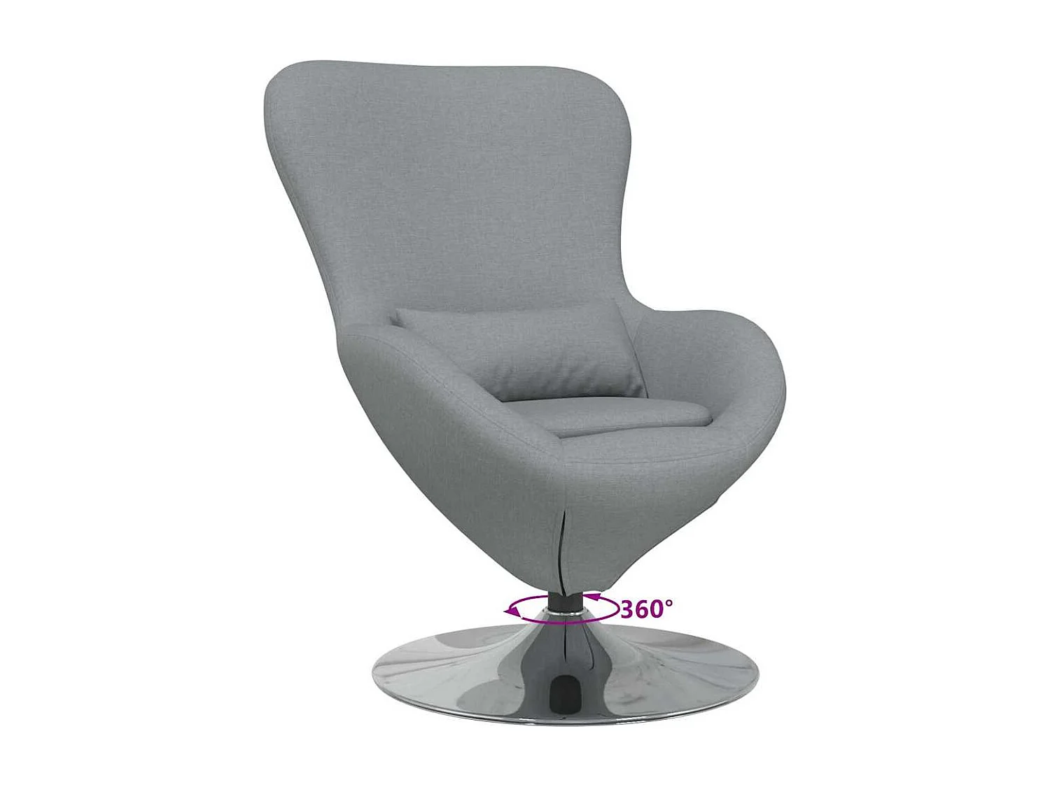 Sillón de relax | Sillón huevo Gris claro 63x73x90 cm tela SHL5945