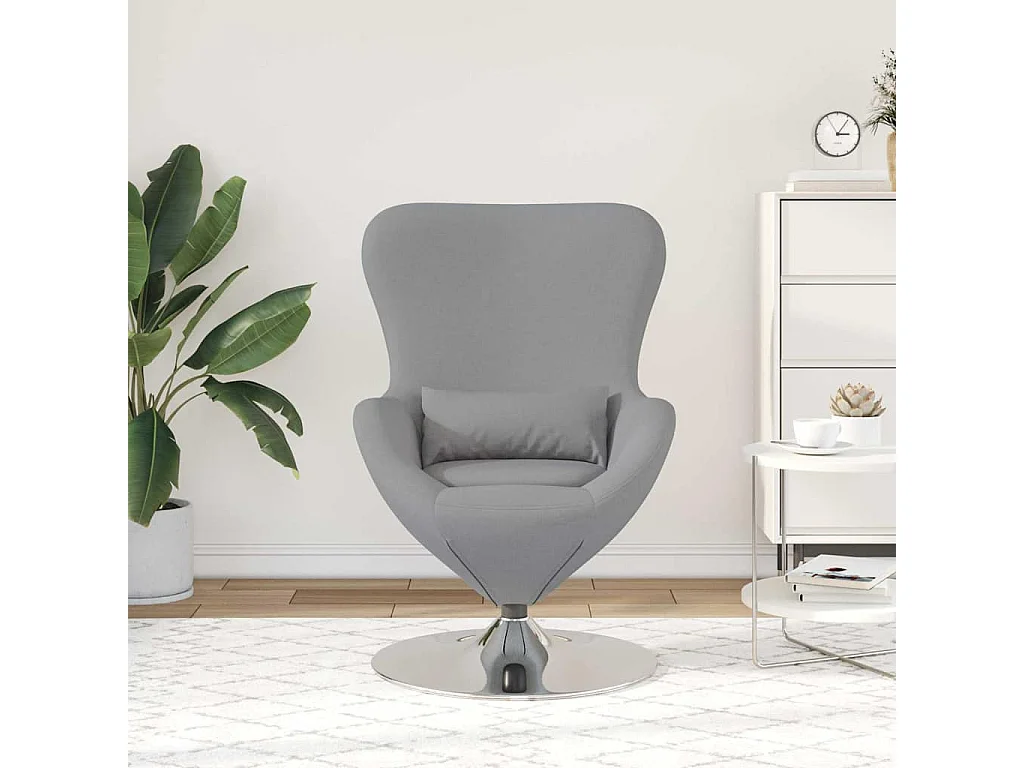 Chaise de Salon-Fauteuil œuf Gris clair tissu SHL1411