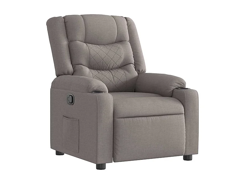 Sillón de relax | Silla | Sillón reclinable de tela gris taupe SHL6881