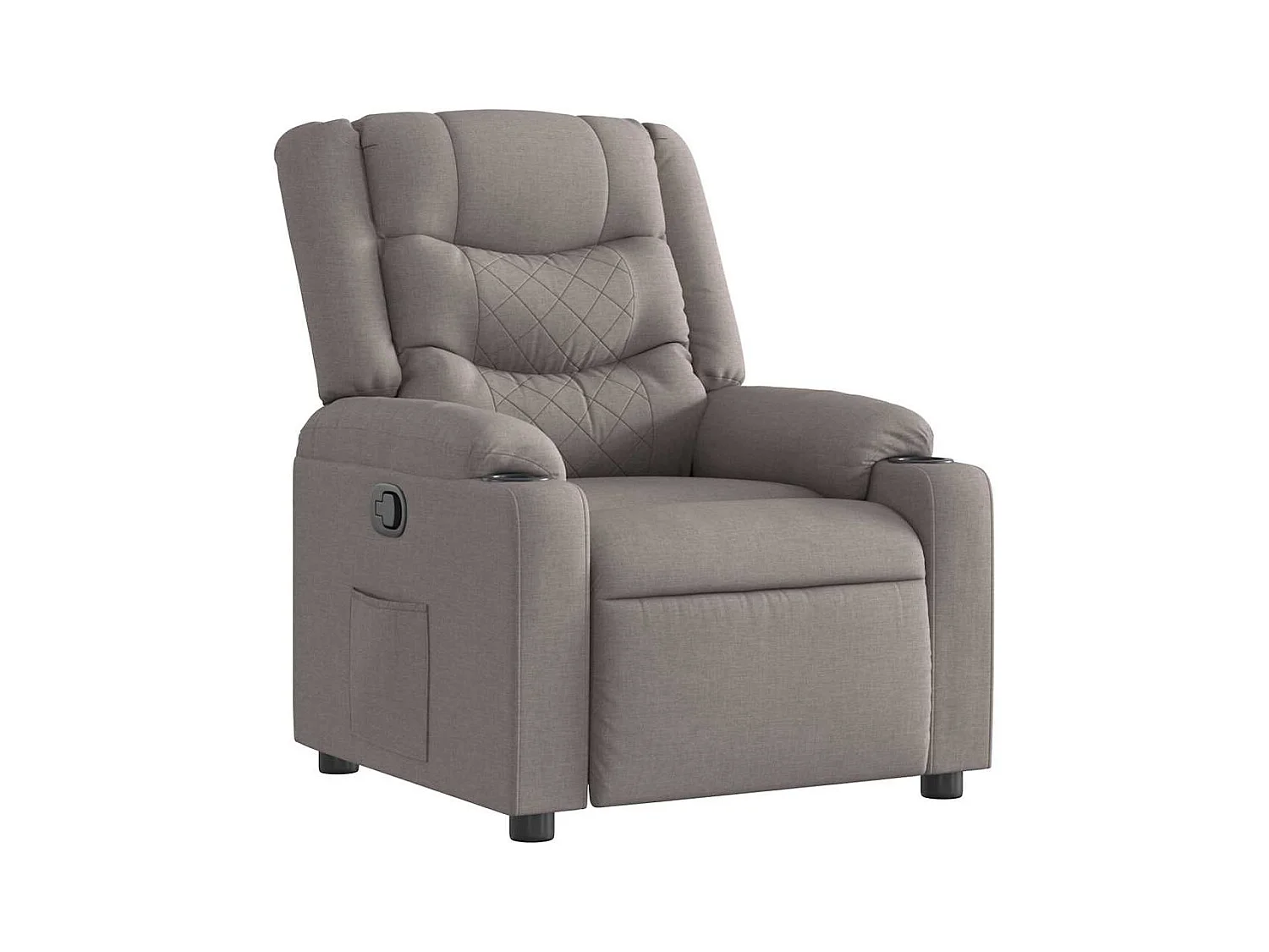 Fauteuil inclinable-Chaise de relax-Fauteuil TV Taupe Tissu SHL3054