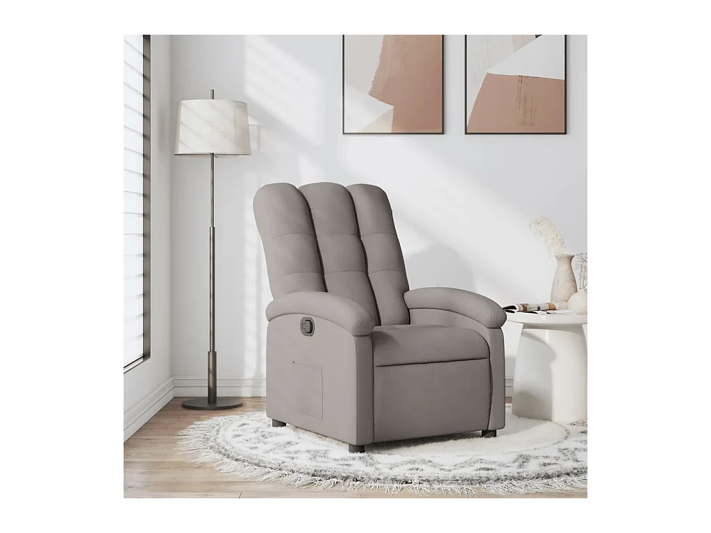 Sillón de relax | Silla | Sillón reclinable de tela gris taupe SHL2734