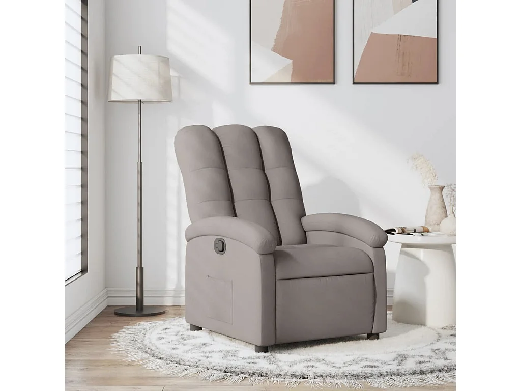 Relaxsessel | Lounge Sessel für Wohnzimmer Taupe Stoff SHL61392