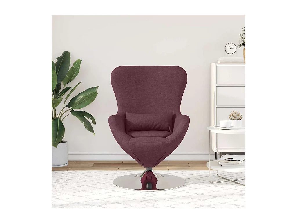 Chaise de Salon-Fauteuil œuf Violet tissu SHL4033