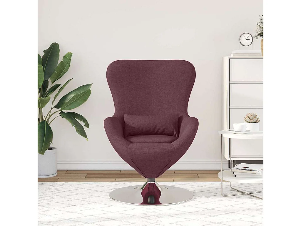Eiersessel | Relaxsessel indoor Lila 63x73x90 cm Stoff SHL68498