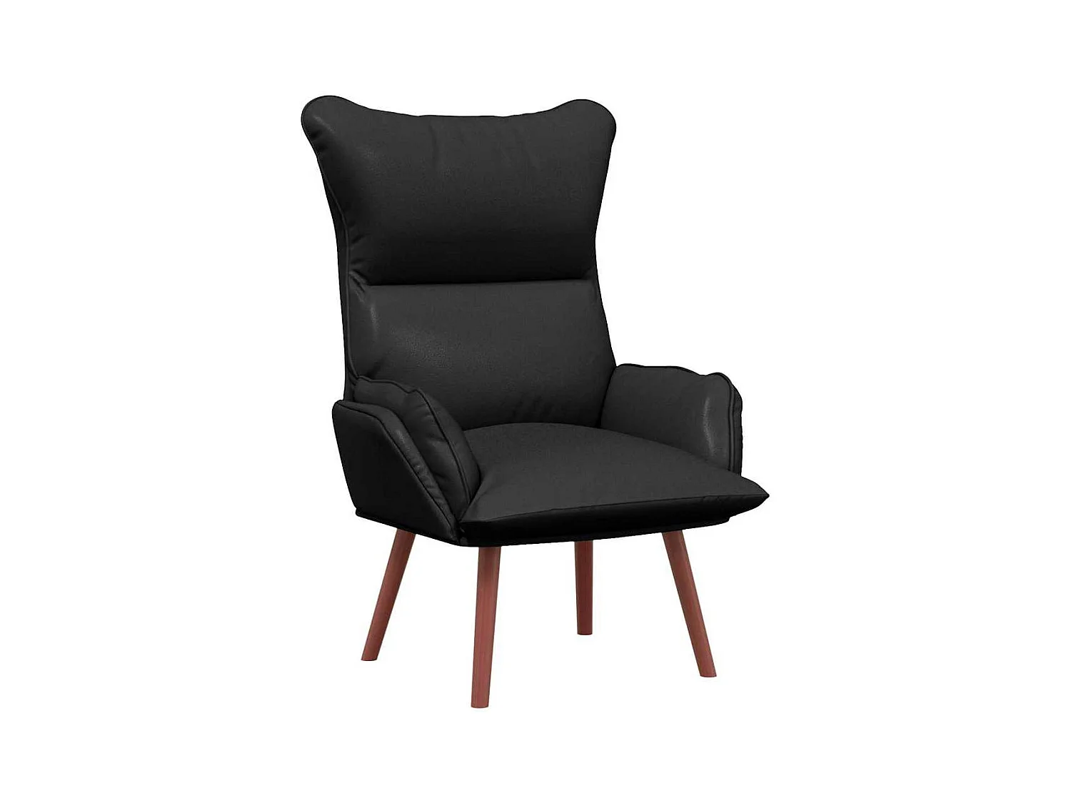 Poltrona | Cadeira de Sala | Cadeira Relaxante Preto 69x74x93 cm Couro sintético SHL483663
