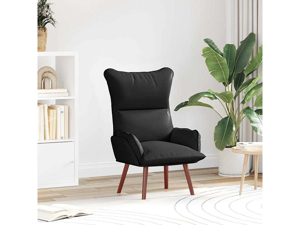 Sillón de relax | Silla Relax | Sillón de salón Negro 69x74x93 cm Cuero sintético SHL9407