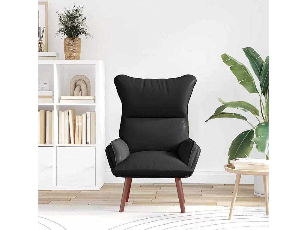 Sillón de relax | Silla Relax | Sillón de salón Negro 69x74x93 cm Cuero sintético SHL9407