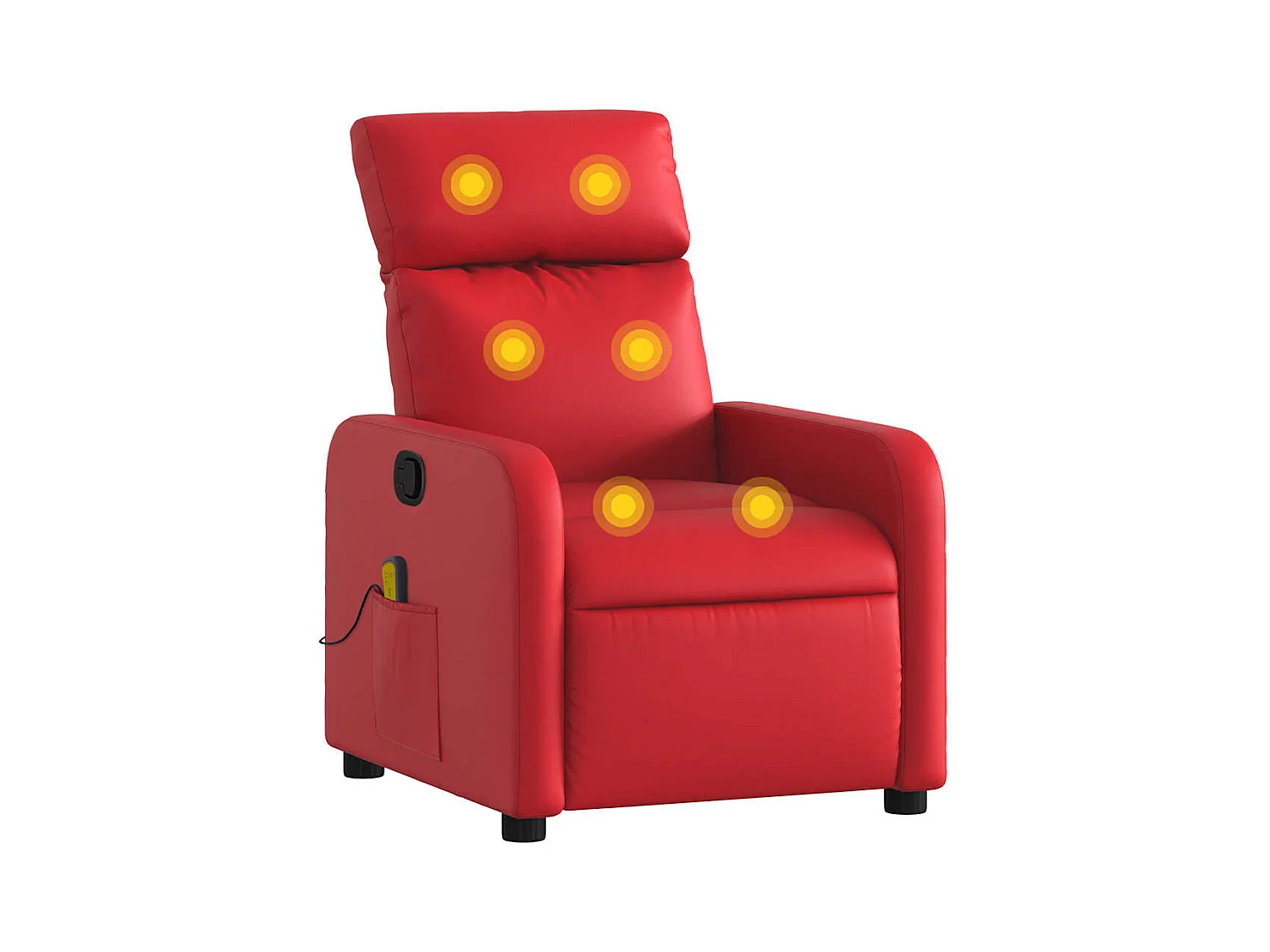 Sillón de salón | Silla | Sillón de masaje reclinable cuero sintético rojo SHL4864