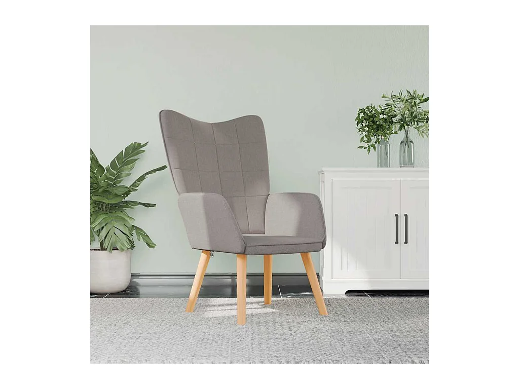Sillón de relax | Silla de relax de tela gris taupe SHL9907
