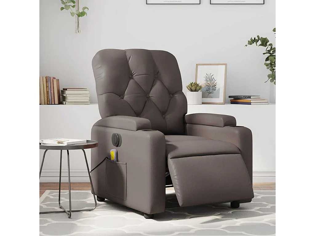 Massagesessel Elektrisch | Relaxsessel indoor Braun Kunstleder SHL12112