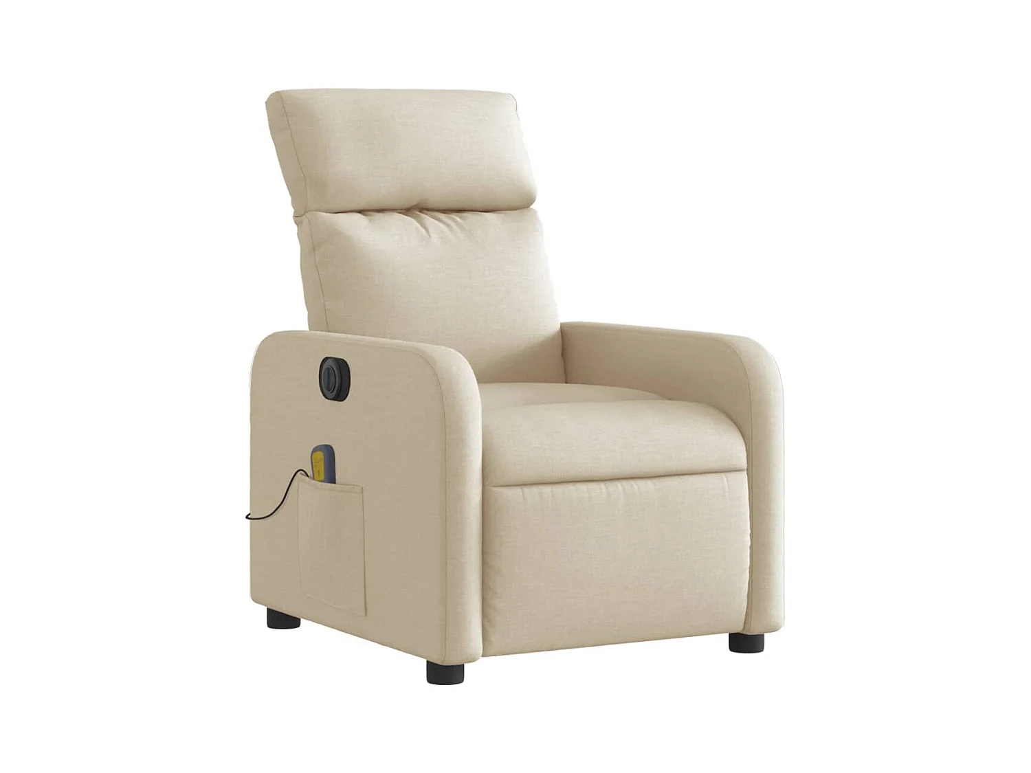 Sillón de relax | Sillón reclinable de masaje eléctrico tela color crema SHL9447