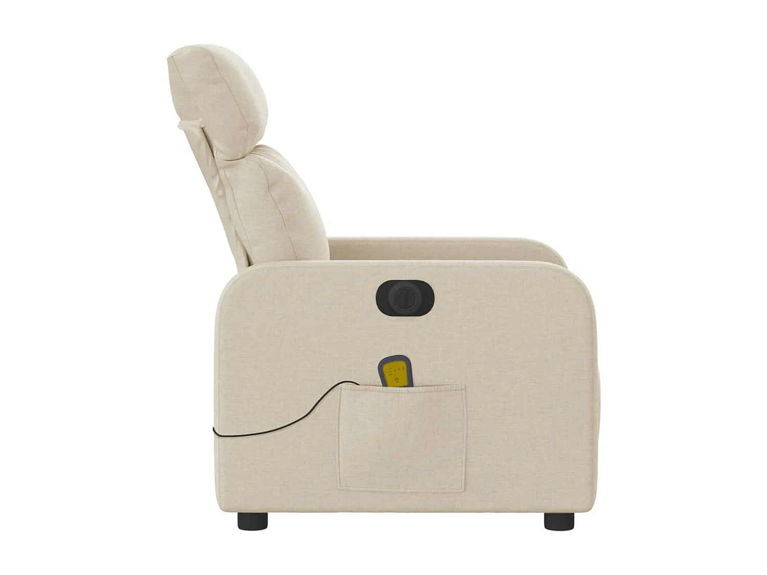 Sillón de relax | Sillón reclinable de masaje eléctrico tela color crema SHL9447