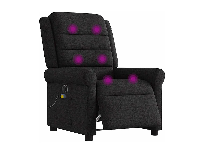 Sillón de relax | Sillón reclinable de masaje eléctrico tela negro SHL2888