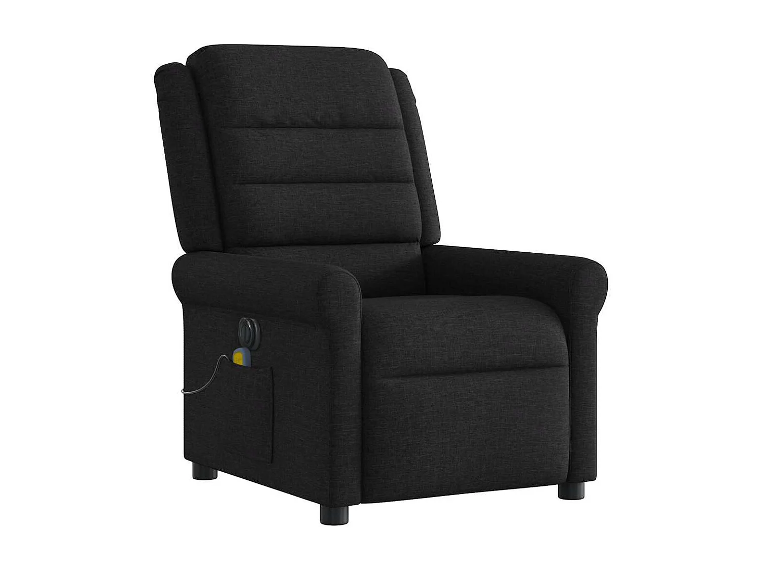 Fauteuil inclinable électrique-Fauteuil de massage de Salon Noir Tissu SHL2557