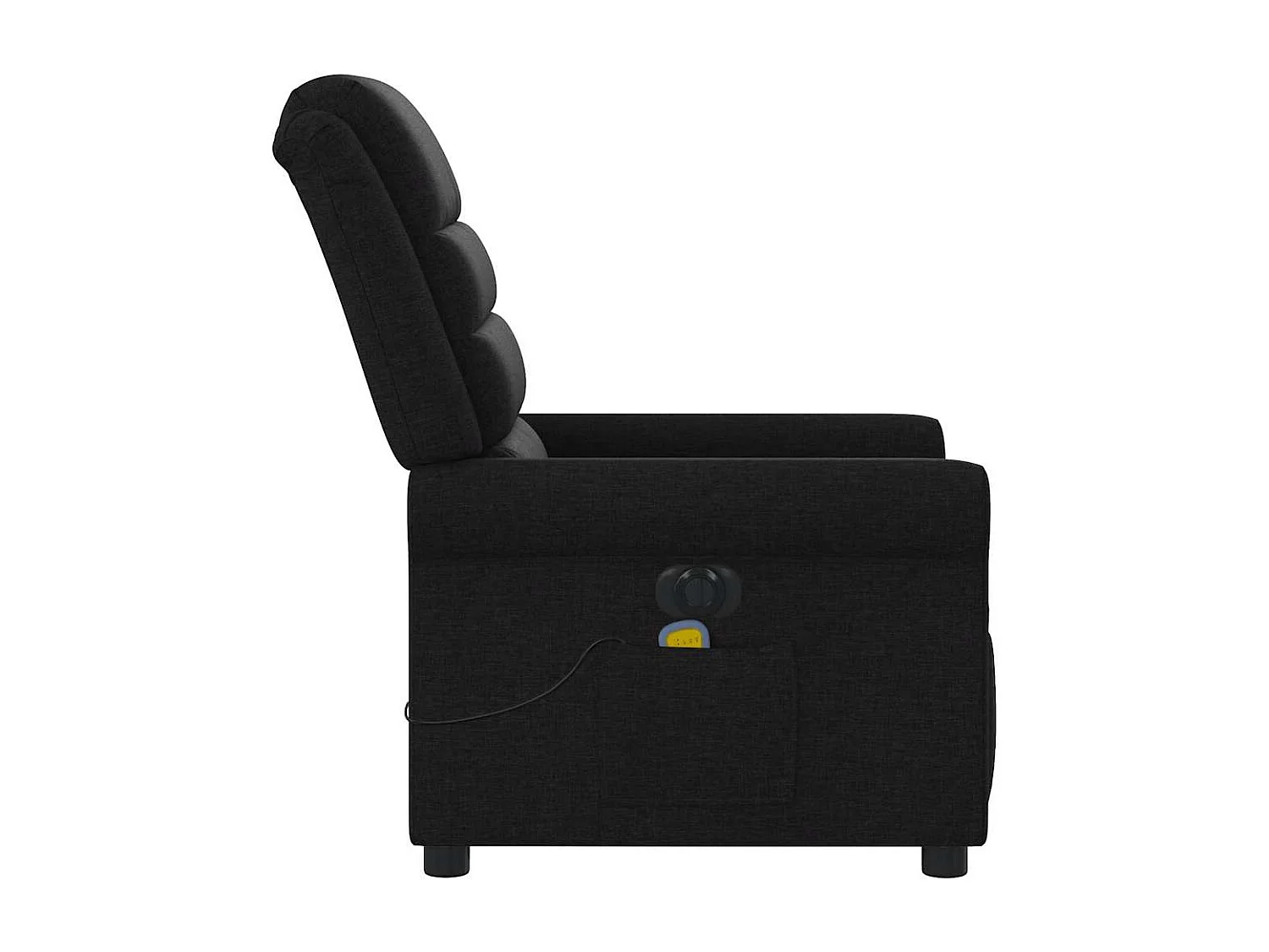 Fauteuil inclinable électrique-Fauteuil de massage de Salon Noir Tissu SHL2557