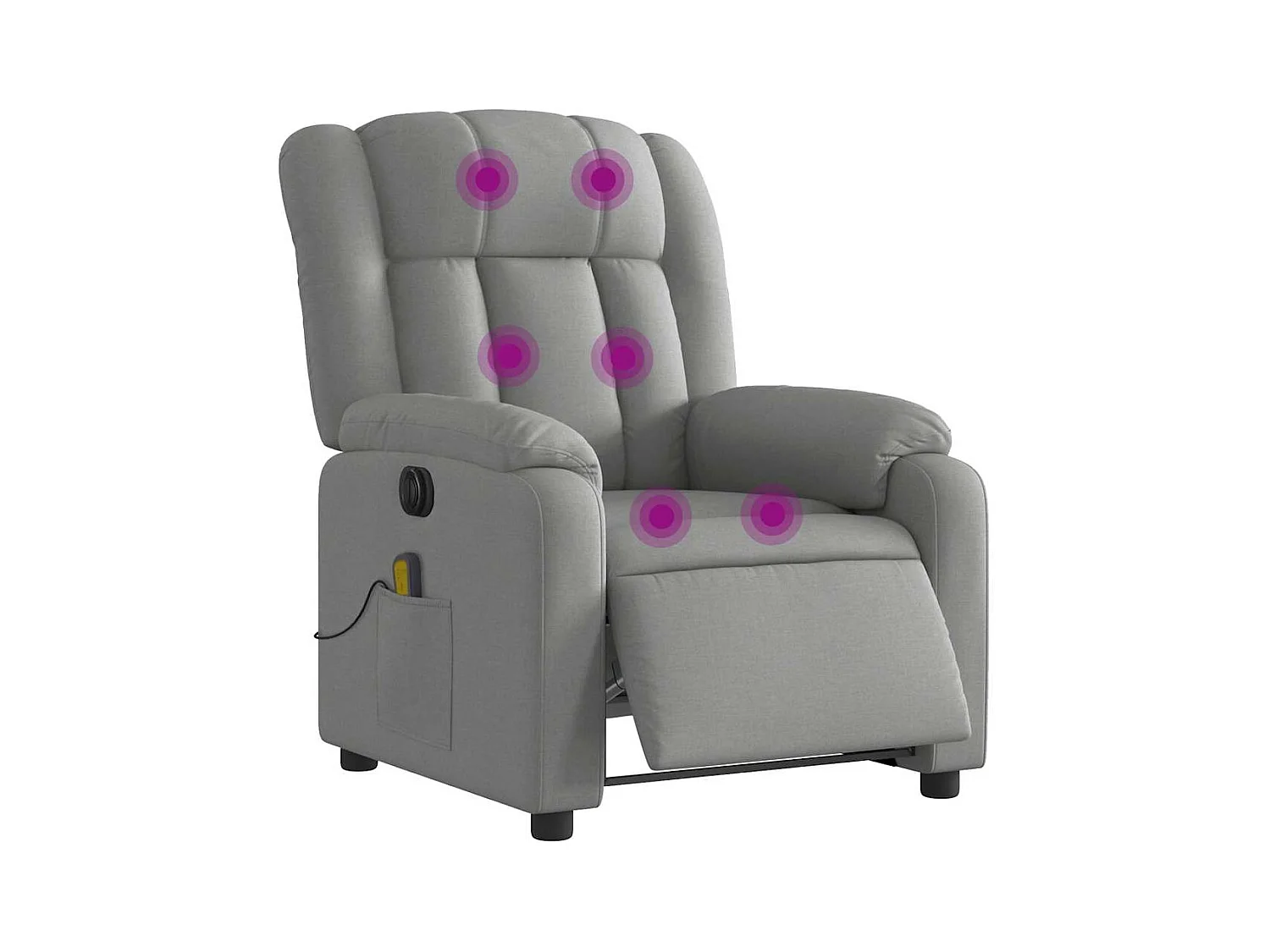 Sillón de relax | Sillón reclinable de masaje eléctrico tela gris claro SHL5321
