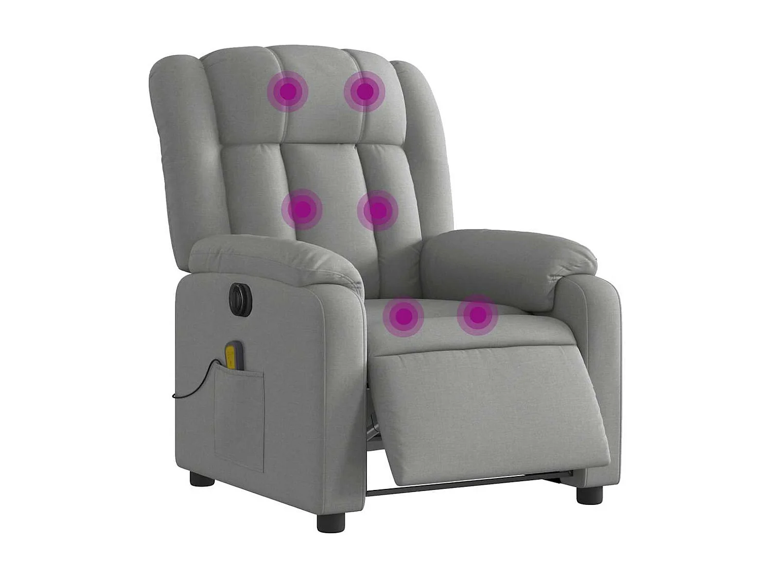 Sillón de relax | Sillón reclinable de masaje eléctrico tela gris claro SHL5321