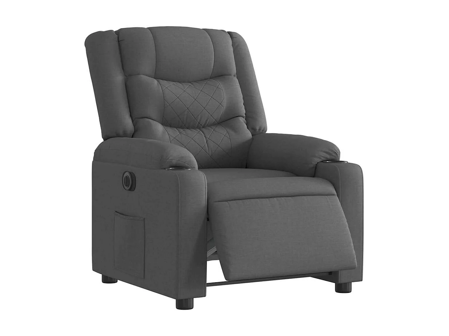 Fauteuil inclinable électrique-Chaise de relax-Fauteuil salon Gris foncé Tissu SHL3054