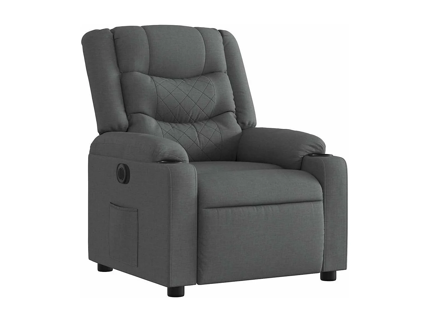 Fauteuil inclinable électrique-Chaise de relax-Fauteuil salon Gris foncé Tissu SHL3054