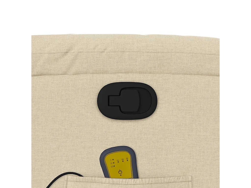 Fauteuil inclinable-Chaise de relax-Fauteuil de Massage crème tissu SHL3590