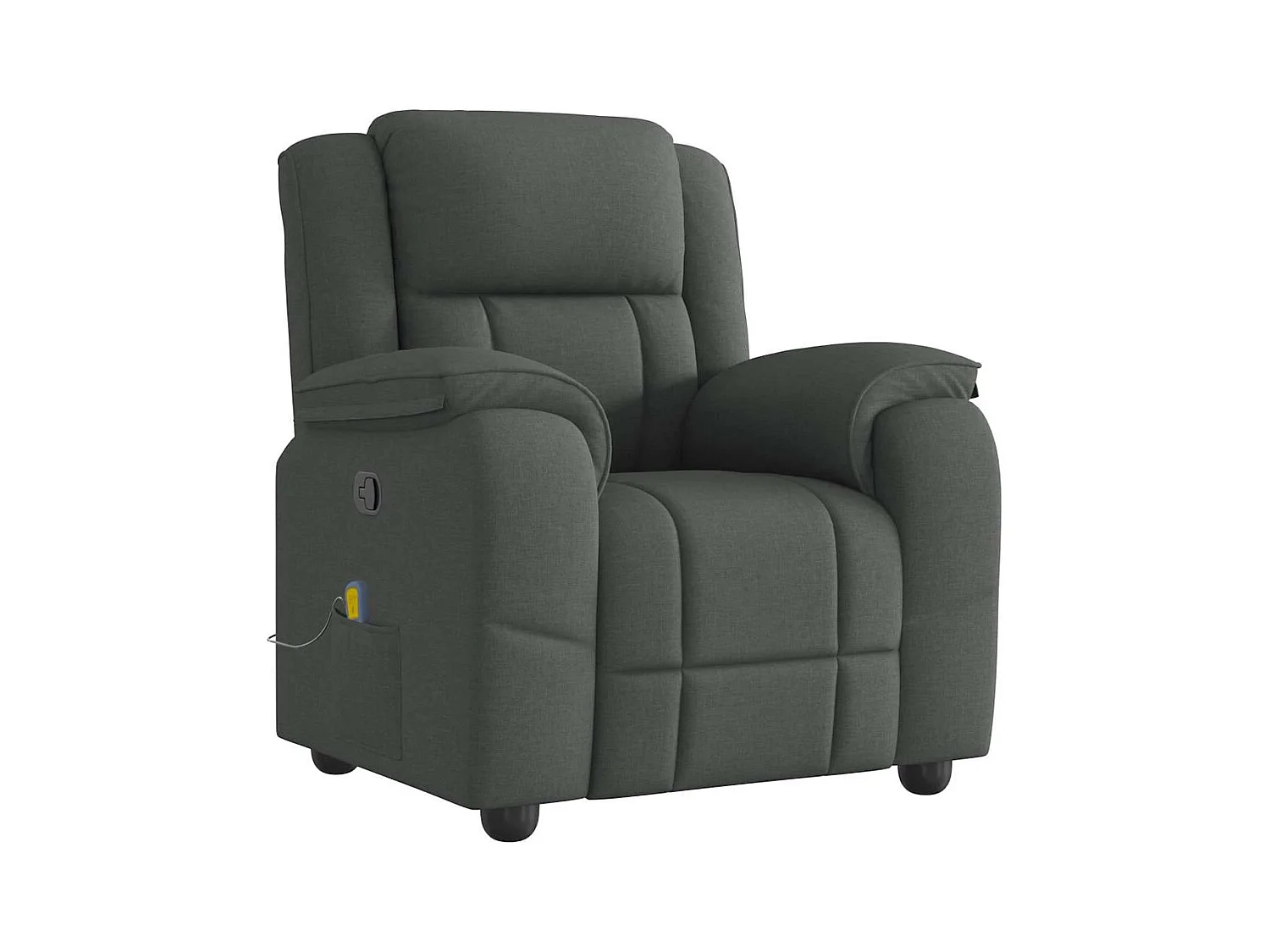 Fauteuil inclinable-Chaise de relax-Fauteuil de Massage Gris foncé Tissu SHL4926