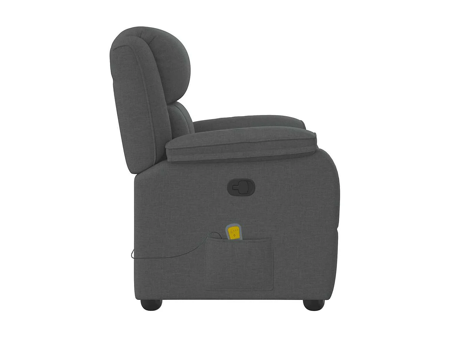Fauteuil inclinable-Chaise de relax-Fauteuil de Massage Gris foncé Tissu SHL4926