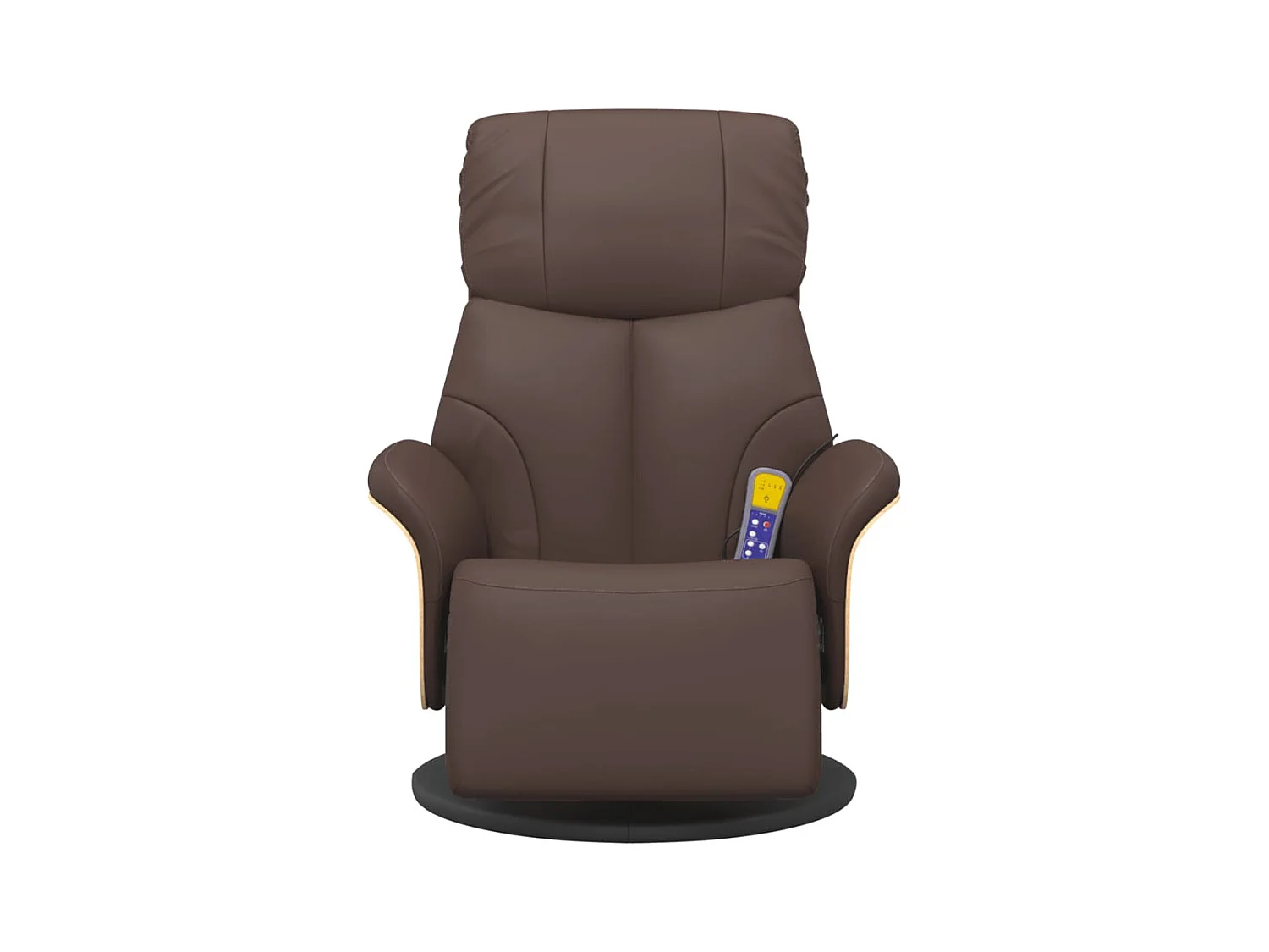 Sillón de relax | Sillón reclinable masaje con reposapiés cuero sintético marrón SHL9991