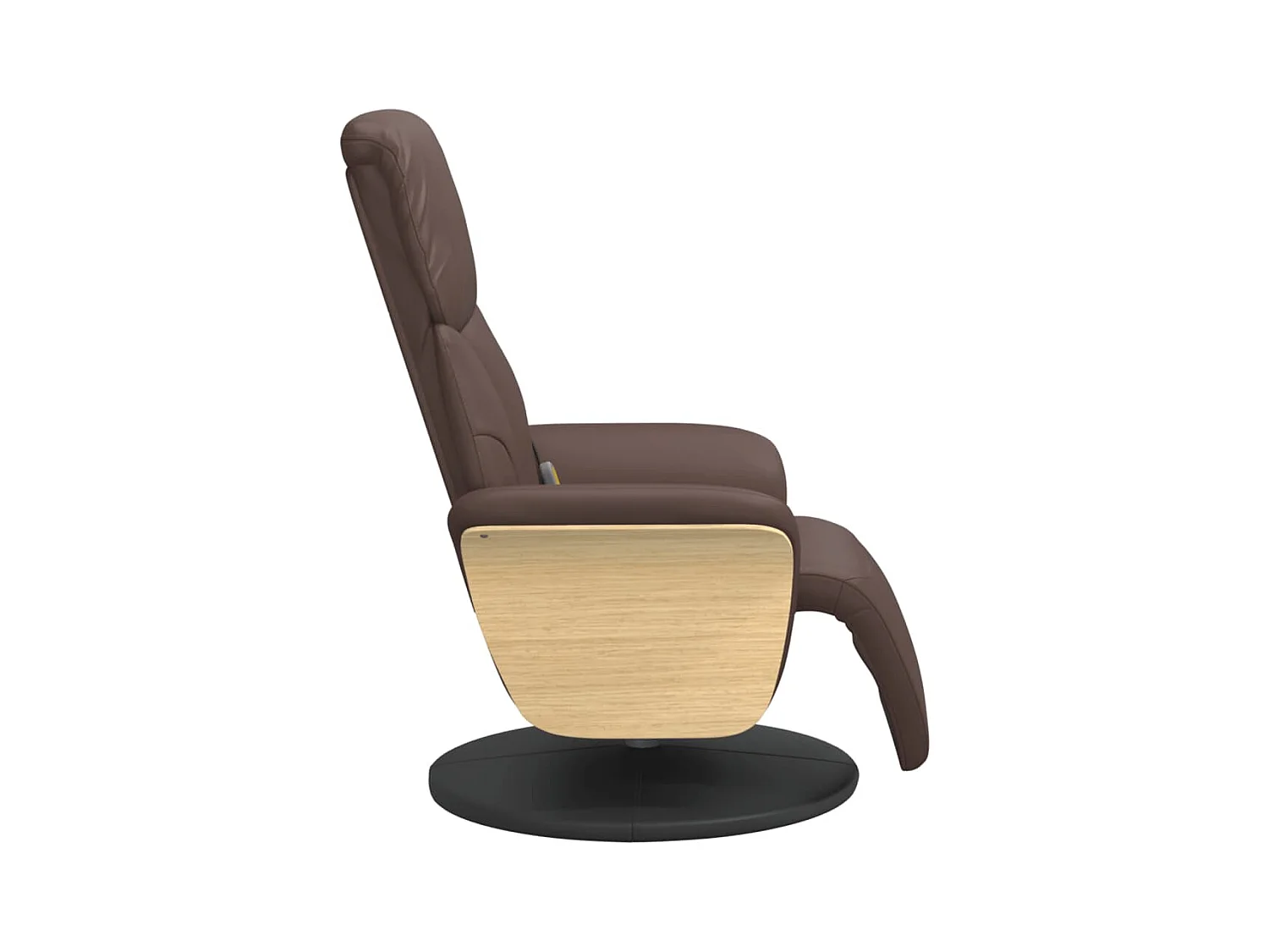 Sillón de relax | Sillón reclinable masaje con reposapiés cuero sintético marrón SHL9991