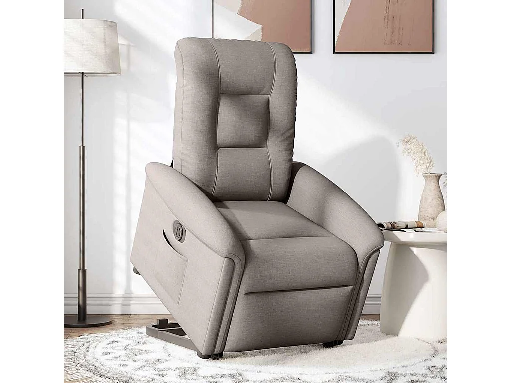 Fauteuil inclinable électrique-Chaise de relax-Fauteuil TV taupe tissu SHL5300