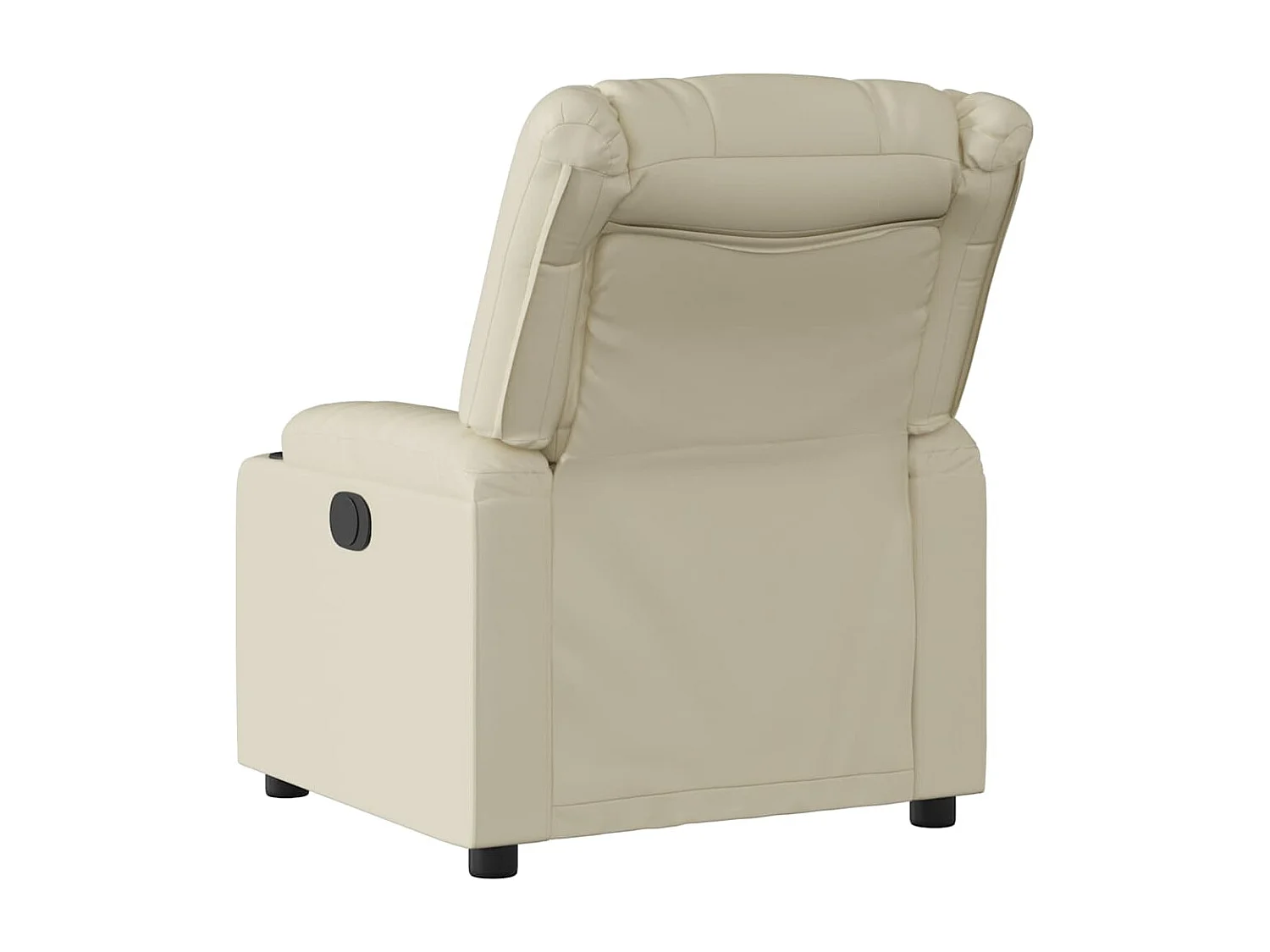 Relaxsessel Elektrisch | Lounge Sessel indoor Creme Kunstleder SHL52668