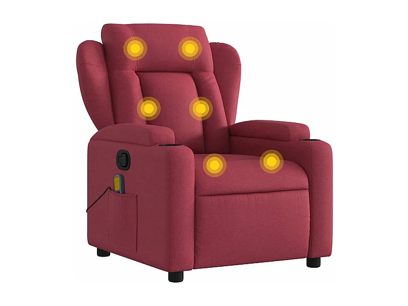 Sillón de salón | Silla | Sillón de masaje reclinable de tela color vino tinto SHL2901