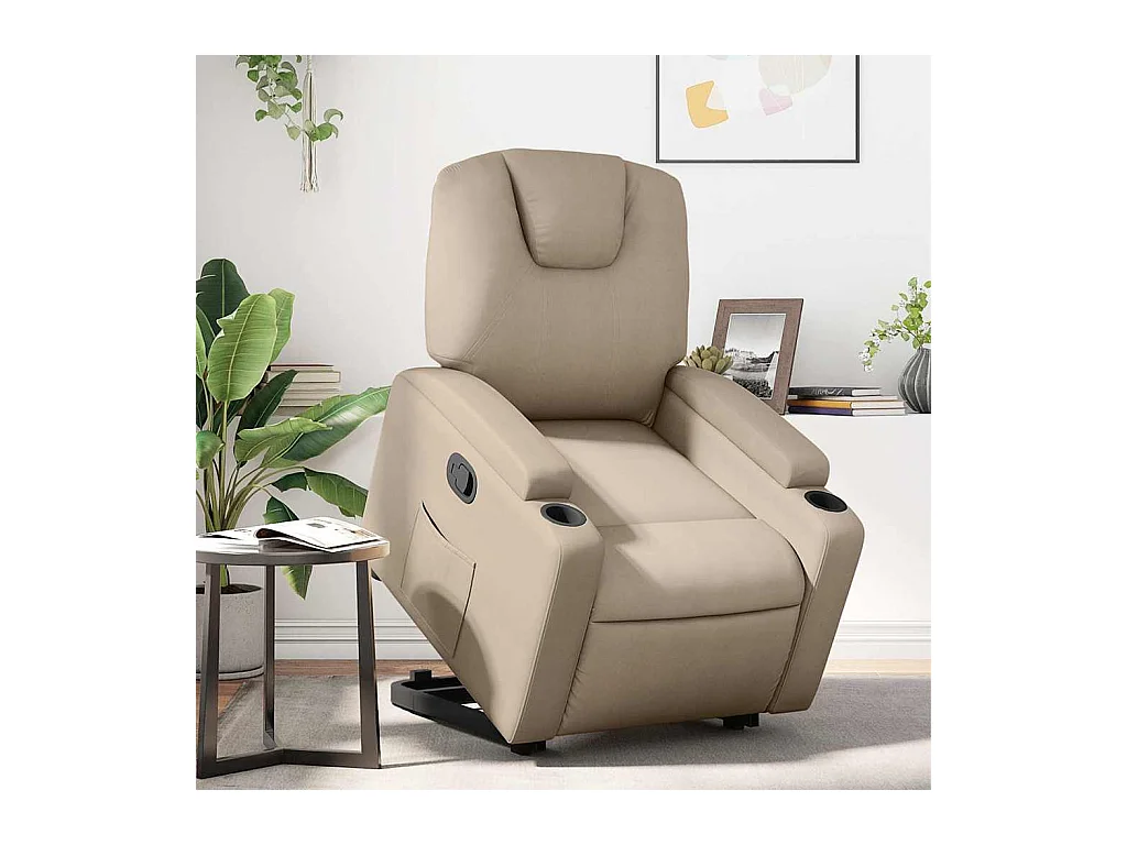 Fauteuil inclinable-Chaise de relax-Fauteuil salon Cappuccino Similicuir SHL2317