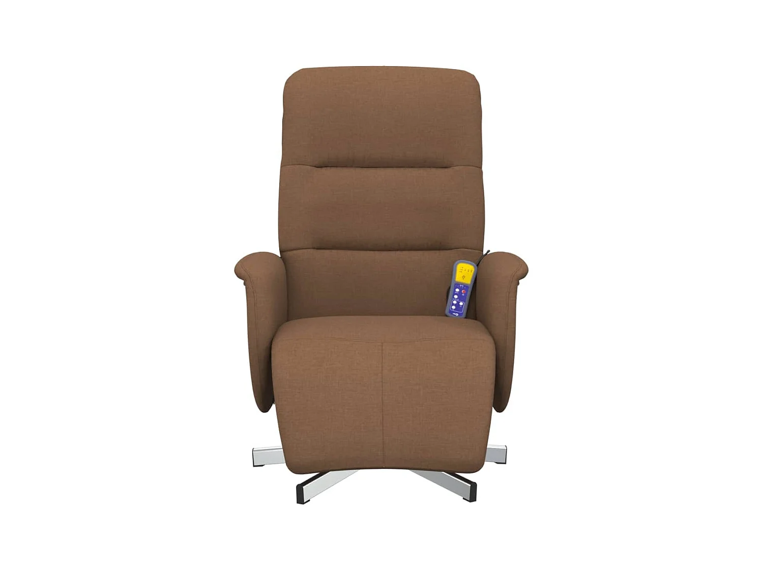 Sillón de relax | Sillón reclinable de masaje con reposapiés tela marrón SHL9707