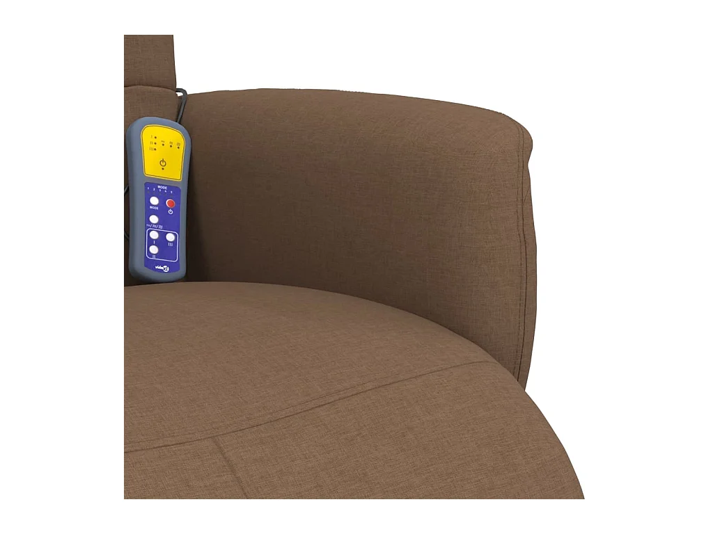 Sillón de relax | Sillón reclinable de masaje con reposapiés tela marrón SHL9707