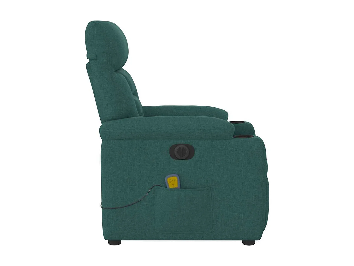 Sillón de relax | Sillón reclinable de masaje eléctrico tela verde oscuro SHL9972