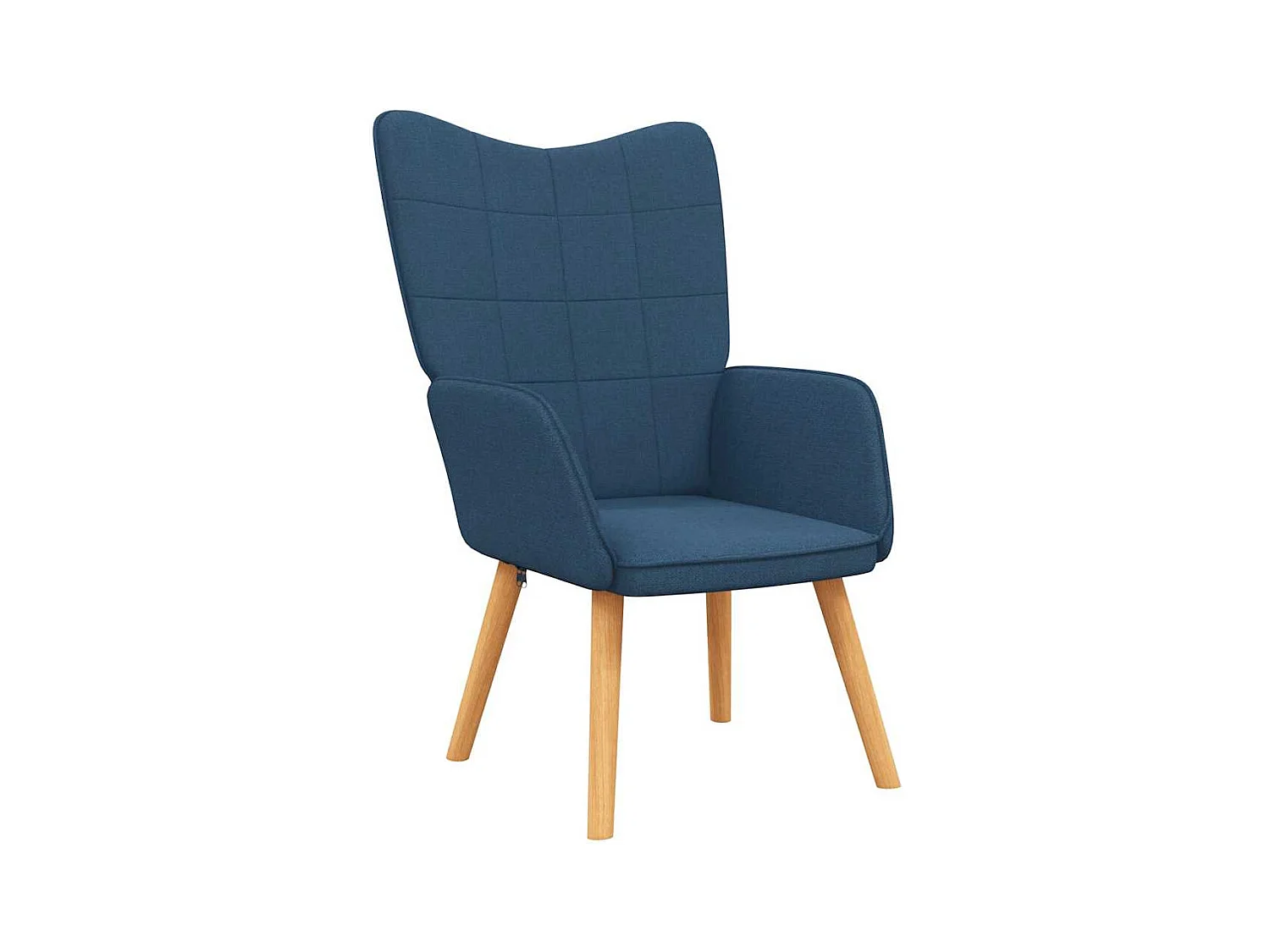 Chaise de relaxation moderne avec tabouret-Fauteuil de Salon Bleu Tissu SHL2703