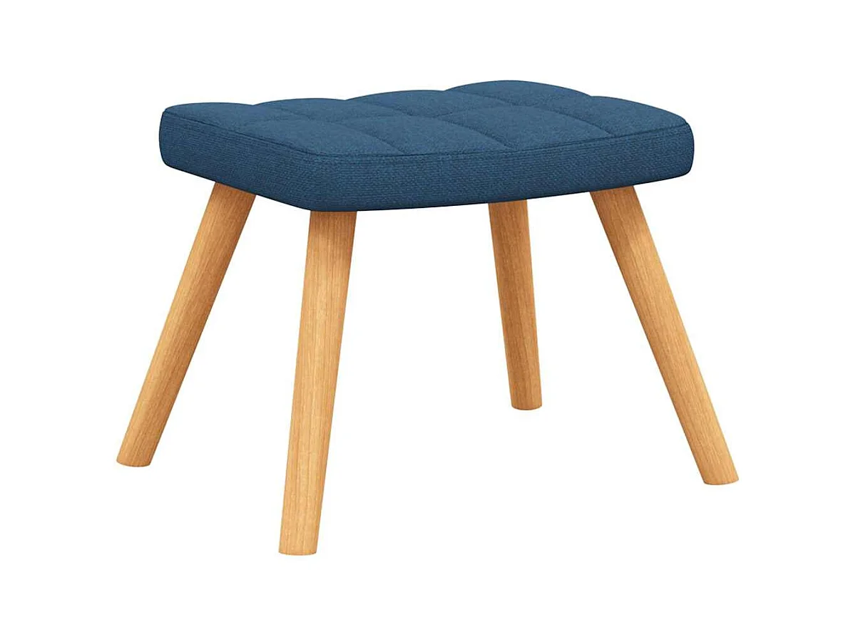 Chaise de relaxation moderne avec tabouret-Fauteuil de Salon Bleu Tissu SHL2703