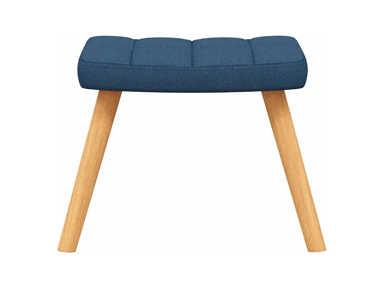 Chaise de relaxation moderne avec tabouret-Fauteuil de Salon Bleu Tissu SHL2703