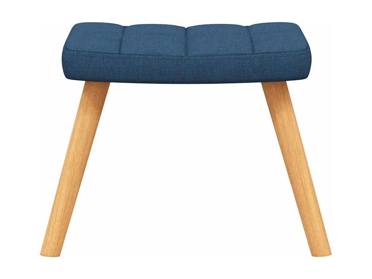 Relaxsessel mit Hocker | Lounge Sessel Blau Stoff SHL49502