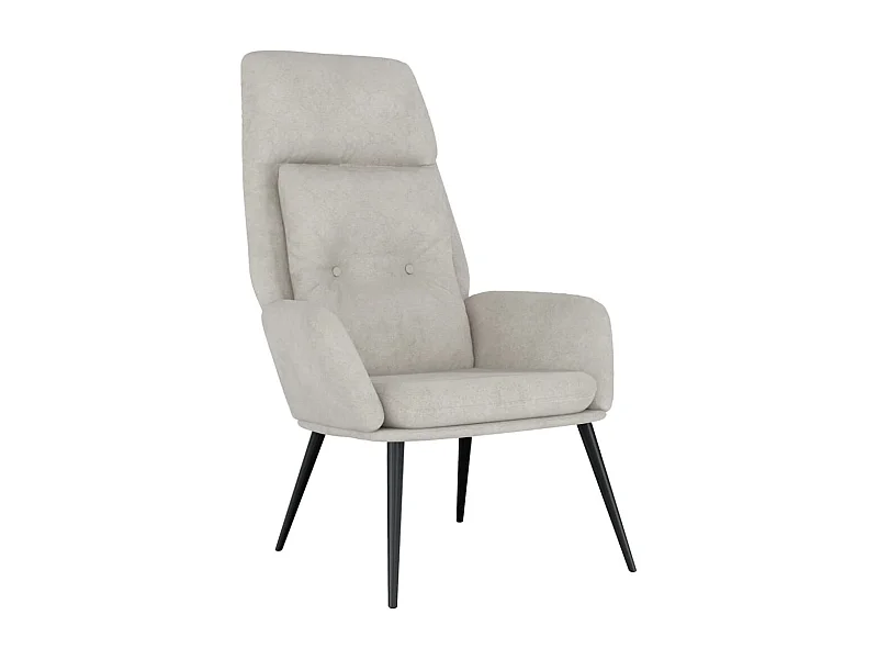 Sillón de relax | Silla de relax de cuero sintético de ante gris claro SHL8415