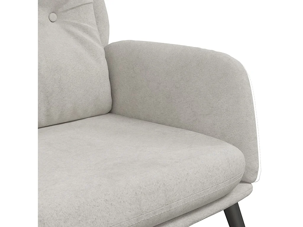 Sillón de relax | Silla de relax de cuero sintético de ante gris claro SHL8415