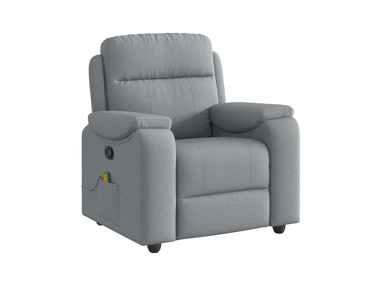 Sillón de relax | Sillón reclinable de masaje de tela gris claro SHL6895