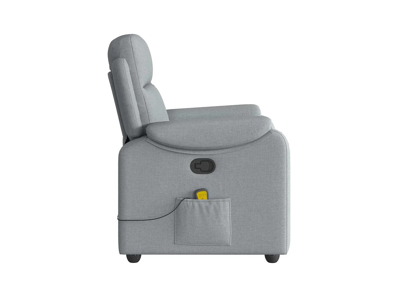 Sillón de relax | Sillón reclinable de masaje de tela gris claro SHL6895