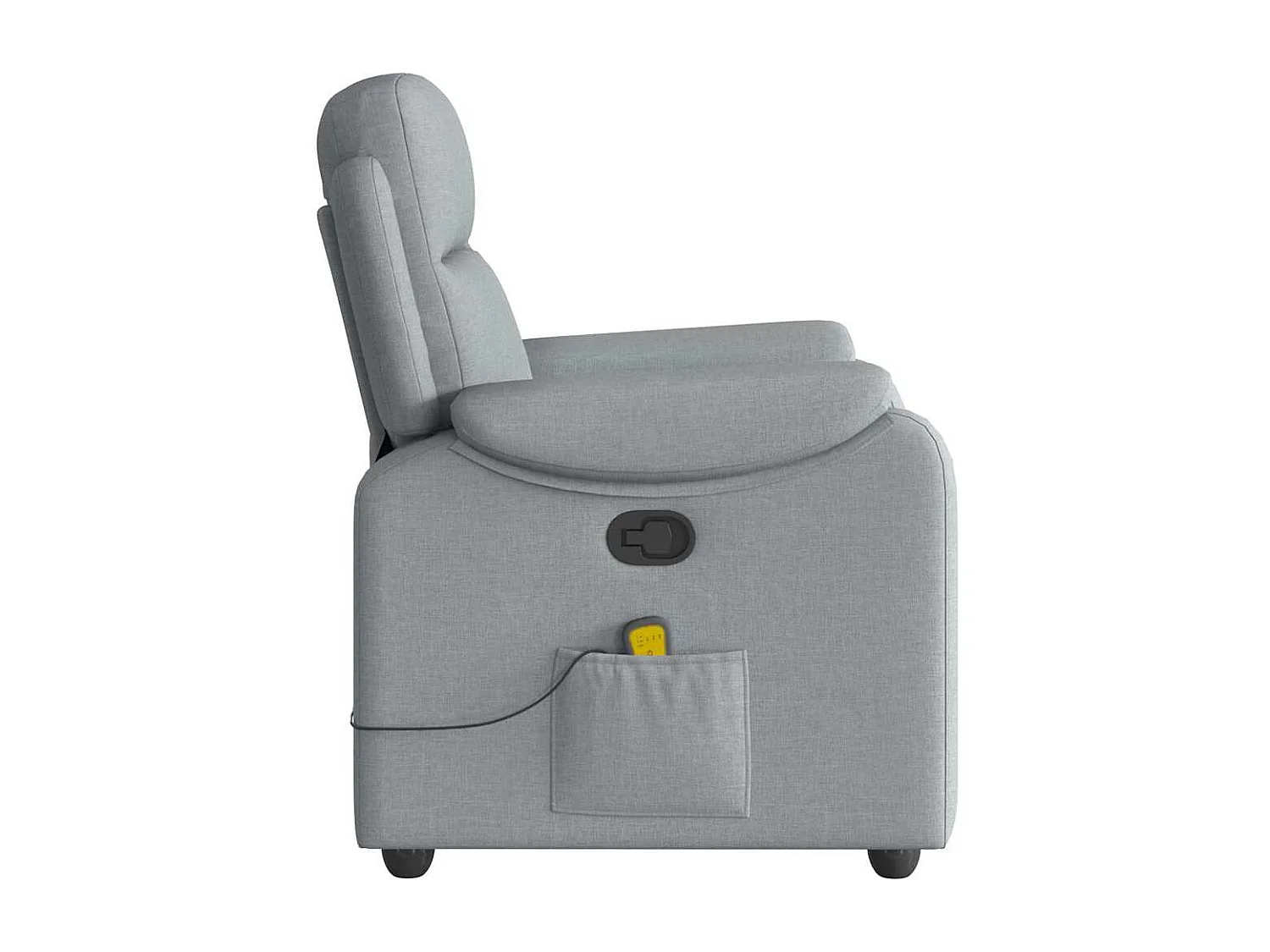 Sillón de relax | Sillón reclinable de masaje de tela gris claro SHL6895