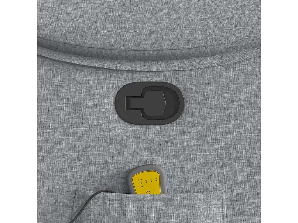 Sillón de relax | Sillón reclinable de masaje de tela gris claro SHL6895