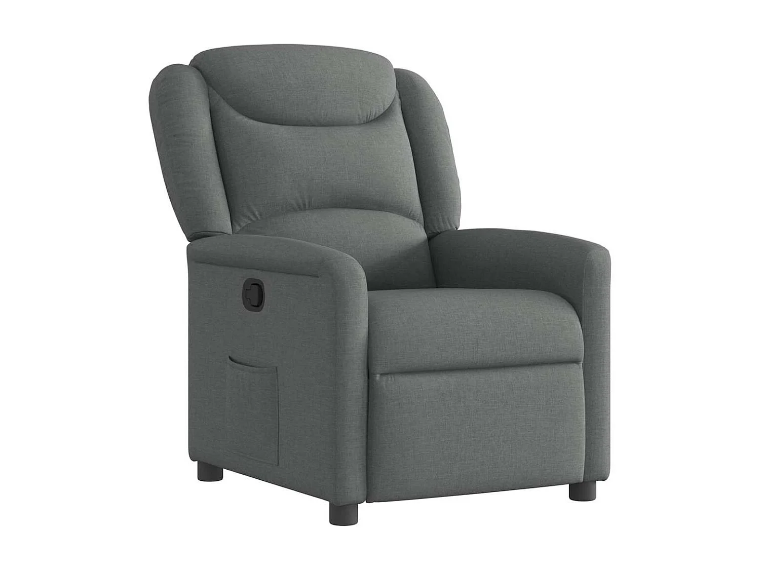 Fauteuil inclinable-Chaise de relax-Fauteuil TV Gris foncé Tissu SHL1563