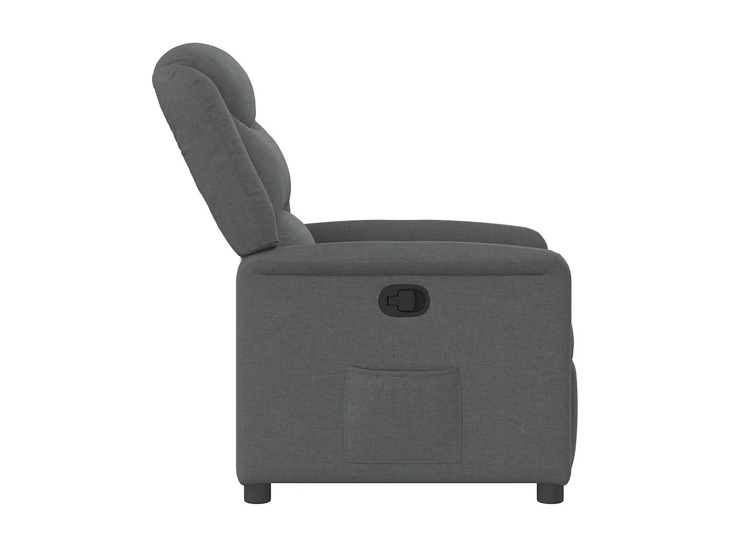 Fauteuil inclinable-Chaise de relax-Fauteuil TV Gris foncé Tissu SHL1563