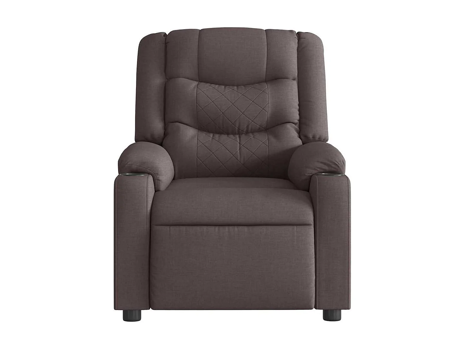 Fauteuil inclinable-Chaise de relax-Fauteuil de Massage Marron foncé Tissu SHL4333